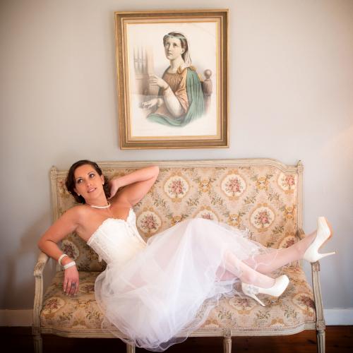 Photo de mariage boudoir préparatifs à La Pommeraye