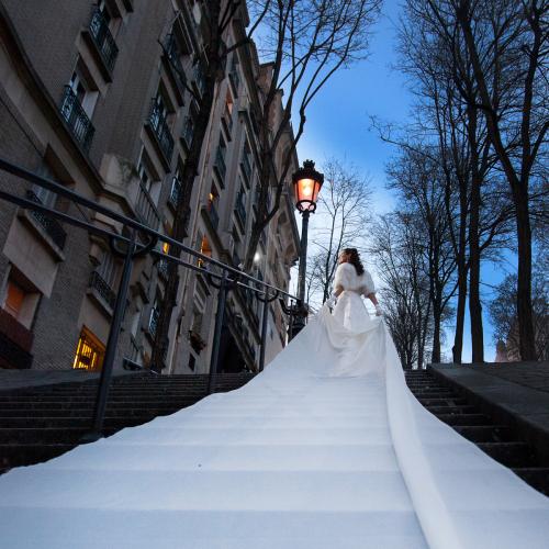 Photo de mariage portrait de la mariée à Paris